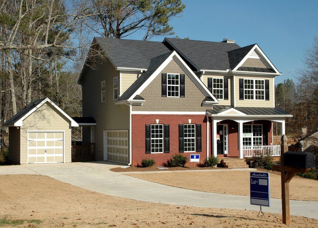 A modern family home with a driveway and garage.